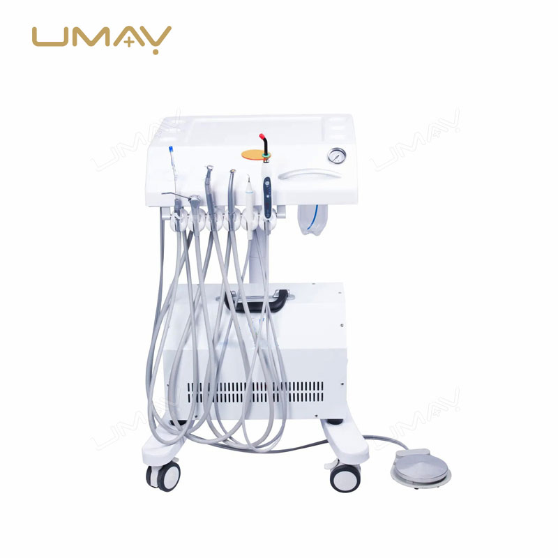 Portable Dental Unit with Oilless Air Compressor and Mobile Dental Chair Set