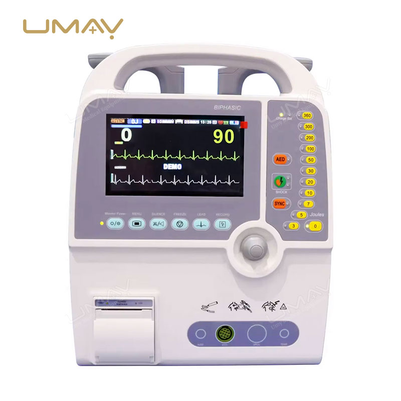 Transportable defibrillator monitor with integrated ECG and real-time report generation