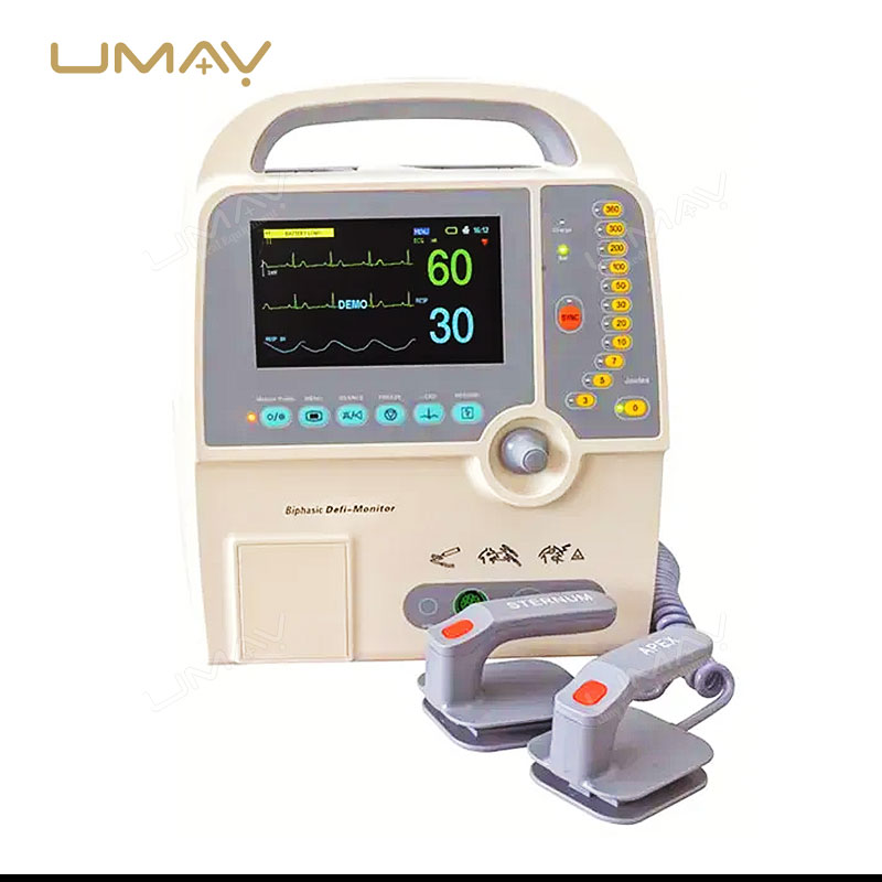 Transportable defibrillator monitor with integrated ECG and real-time report generation
