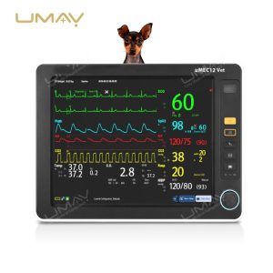 Vet Multi Parameter Patient Monitor UMEC12 ECG Resp SpO2 with 2500mAh Li-ion Battery
