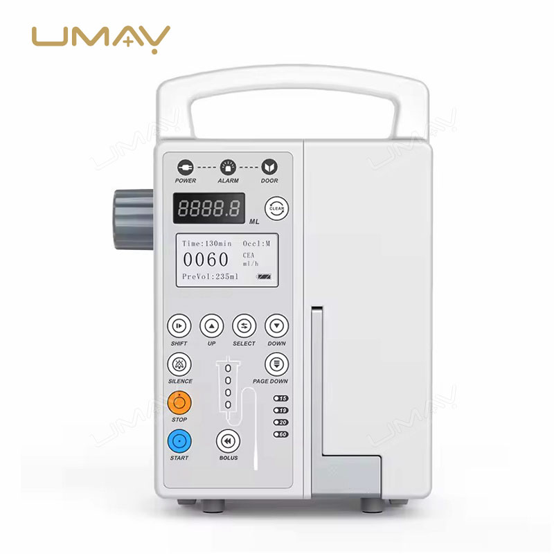 Precision Infusion Pump with Voice Alarm System and Dual CPU for Fluid Management