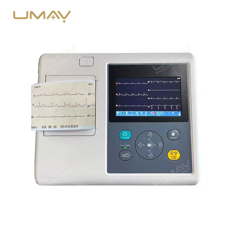 Affordable 3 Channel ECG Machine with 5-inch Display for Clinical Efficiency