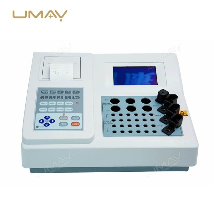 Low-Maintenance Coagulation Analyzer with Four Channel Operation and Optical Measurement