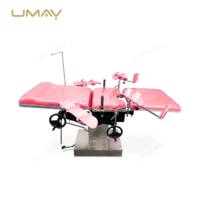 Comprehensive Obstetric Bed with Hydraulic Foot Lift and Antibacterial Mattress for Maternity and Surgical Use