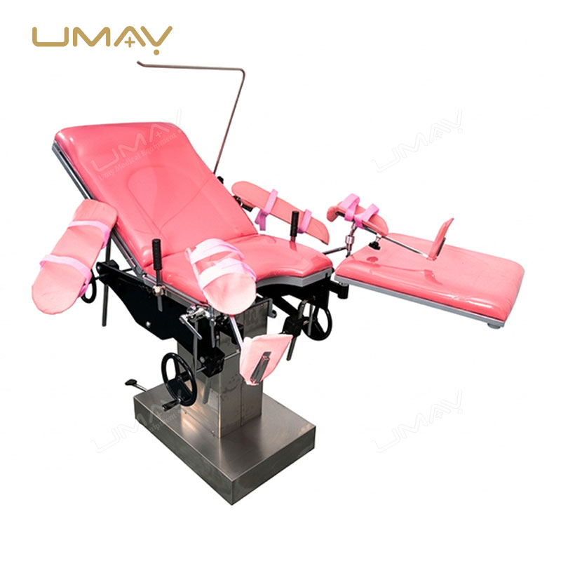 Comprehensive Obstetric Bed with Hydraulic Foot Lift and Antibacterial Mattress for Maternity and Surgical Use