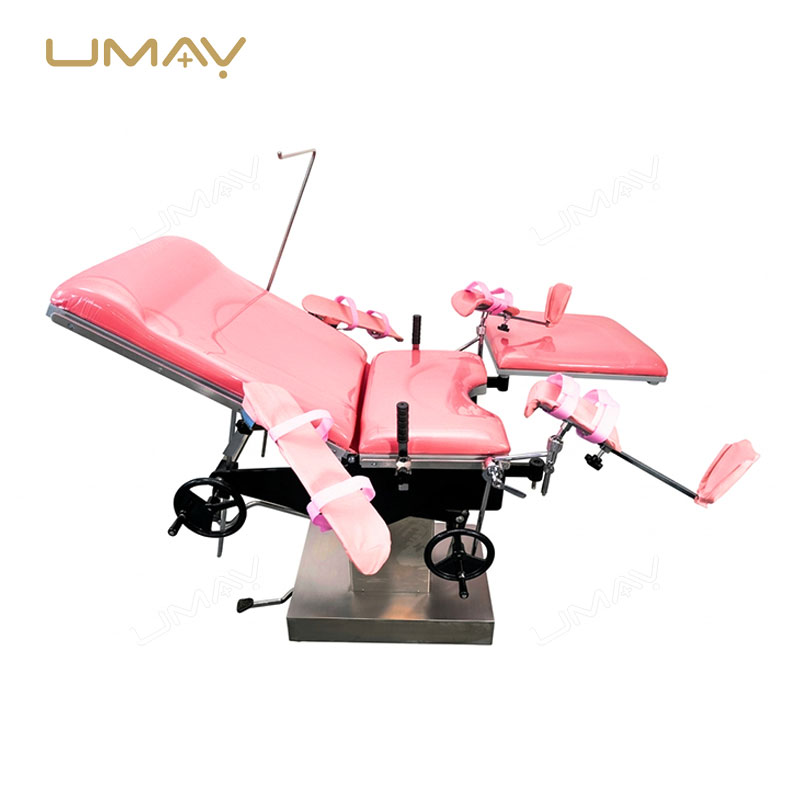 Comprehensive Obstetric Bed with Hydraulic Foot Lift and Antibacterial Mattress for Maternity and Surgical Use