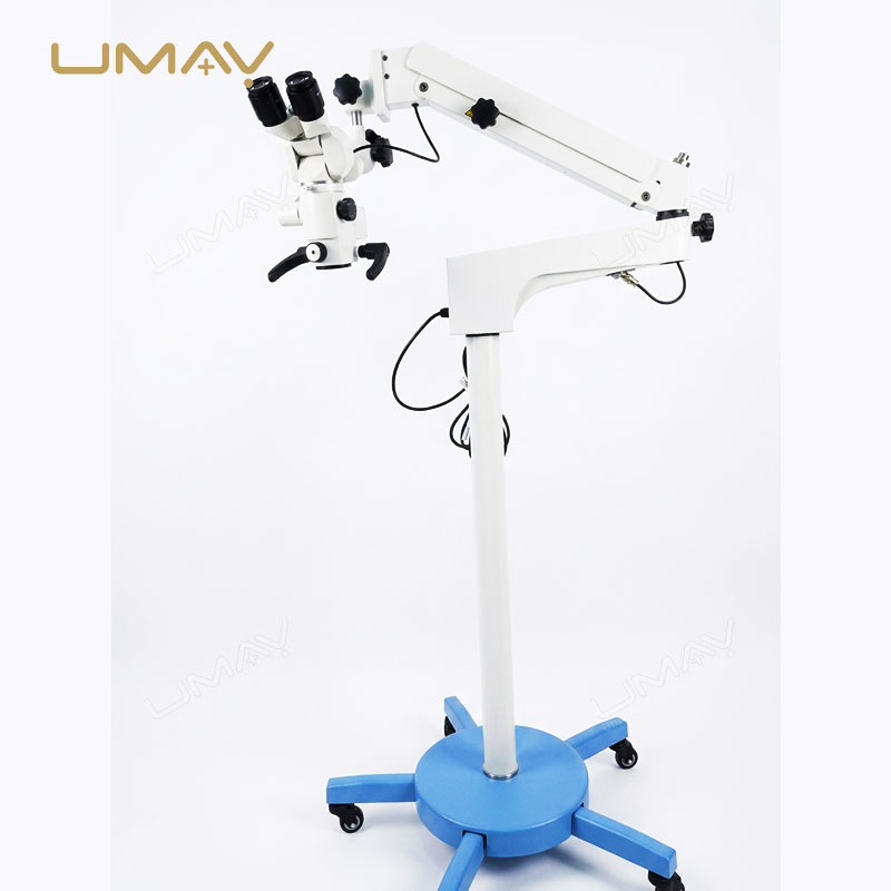 Floor Standing Surgical Microscope With 5 Step Magnification Variable Working Distance For ENT And Neurosurgery