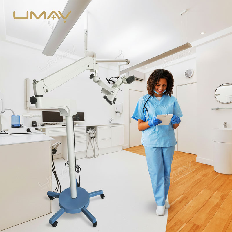 Floor Standing Surgical Microscope With 5 Step Magnification Variable Working Distance For ENT And Neurosurgery