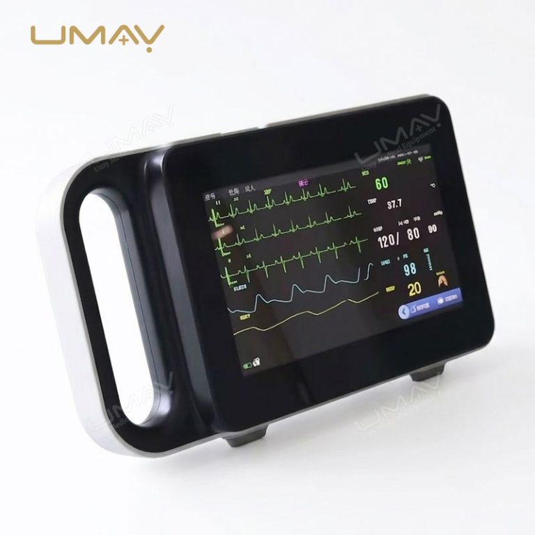 Handheld Multi Parameter Patient Monitor With 7 Inch Display ECG NIBP SpO2 for Hospital Use