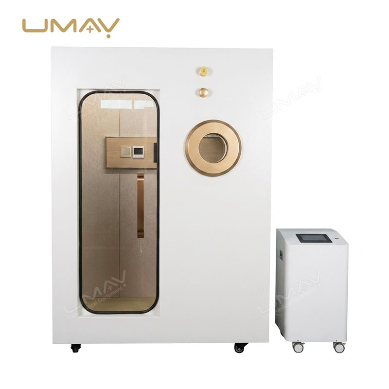 All-in-One Vertical Hard Shell Hyperbaric Oxygen Chamber with Intelligent Oxygen Generator