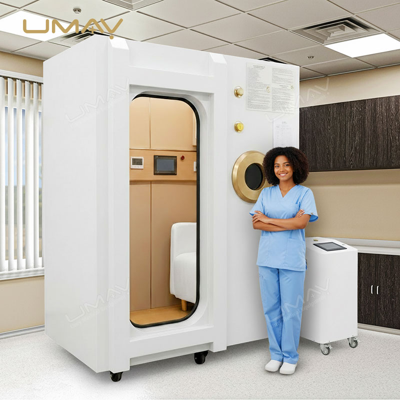 All-in-One Vertical Hard Shell Hyperbaric Oxygen Chamber with Intelligent Oxygen Generator