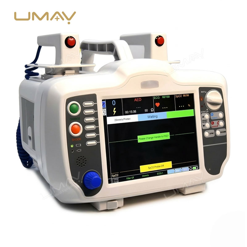 Biphasic Defibrillator Monitor With Voice Prompts ECG and AED Mode