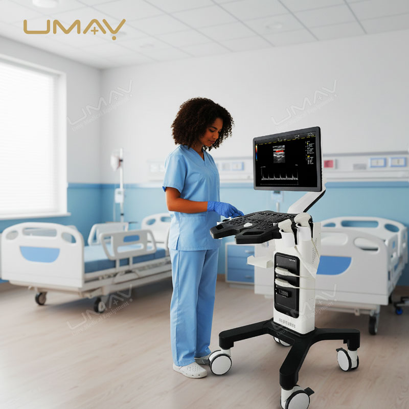 Full Body Diagnostic Trolley Ultrasound With Color Doppler and Multi Probe Configuration