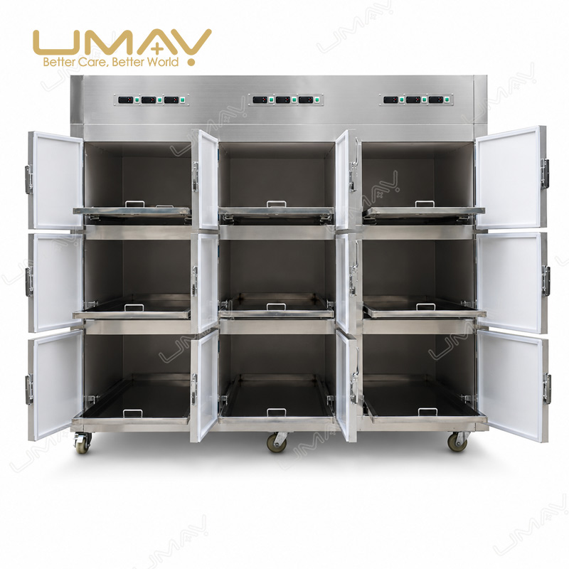 9-Body Mortuary Refrigerator & Cadaver Storage Cooler with Independent Chambers - Image 4