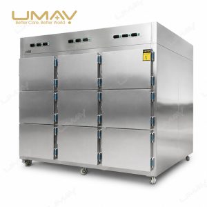 9-Body Mortuary Refrigerator & Cadaver Storage Cooler with Independent Chambers
