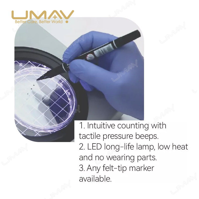 UMH-J2 digital colony counter for bacterial colony counting